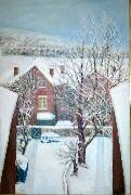 Anita Ree Wimbledon snowscape France oil painting artist